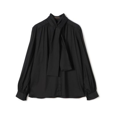 ストレッチブロード　スカーフタイブラウス