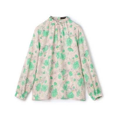 maison TOMORROWLAND/メゾン トゥモローランド 【タイムセール：７月２８日（月）午前９時３０分迄】アネモネプリント　ギャザースタンドカラーブラウス