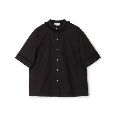maison TOMORROWLAND/メゾン トゥモローランド １００／２コンパクトブロード　ハーフスリーブタックブラウス