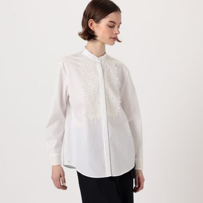 【美品】TOMORROWLAND collection レースブラウス ケミカルリーフ ボザムレースブラウス | maison TOMORROWLAND/メゾン