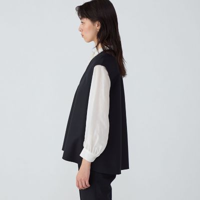 スーパーウールウィーヴ レイヤードブラウス | maison TOMORROWLAND