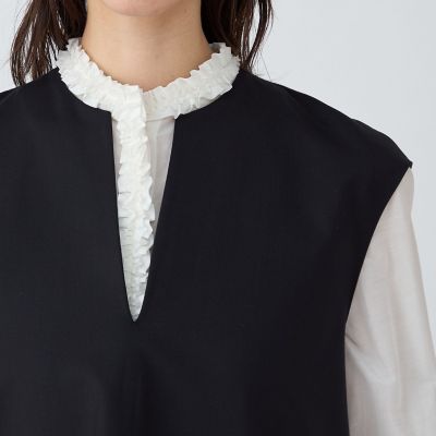 スーパーウールウィーヴ レイヤードブラウス | maison TOMORROWLAND