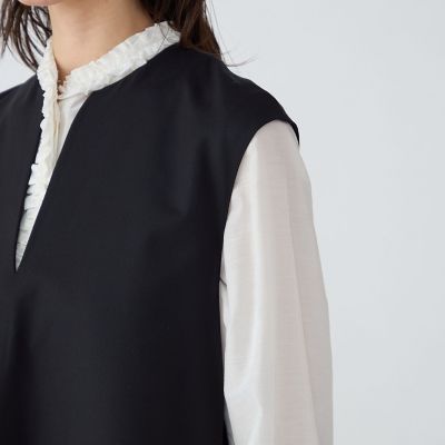 スーパーウールウィーヴ レイヤードブラウス | maison TOMORROWLAND