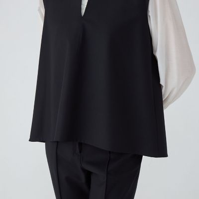 スーパーウールウィーヴ レイヤードブラウス | maison TOMORROWLAND