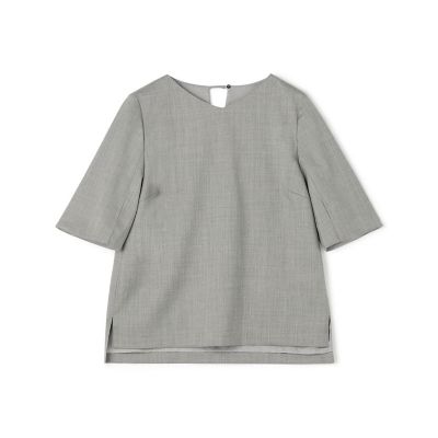 maison TOMORROWLAND/メゾン トゥモローランド ファインウーステッドウール スリットスリーブブラウス