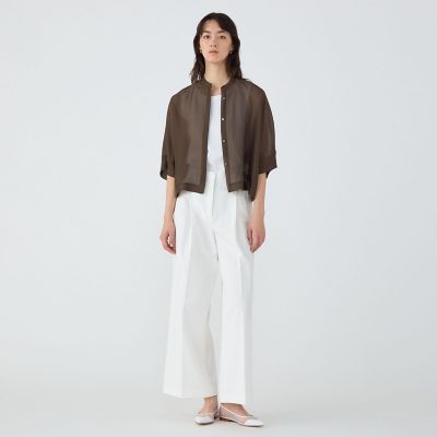 オーガンジーシースルーブラウス シアーオーガンジー シースルー