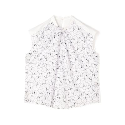 maison TOMORROWLAND/メゾン トゥモローランド バタフライエンブロイダリー　タックドレープブラウス