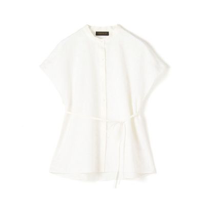 ＜maison TOMORROWLAND＞カラミジャカード　ワイドショルダークレリックブラウス