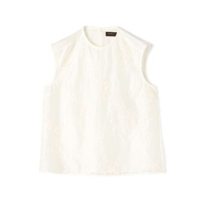 ＜maison TOMORROWLAND＞スパンコールエンブロイダリー　スリーブレスブラウス