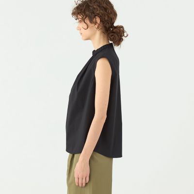 【極美品】TOMORROWLAND ストレッチブロード ハイネックブラウス TOMORROWLAND collection｜ストレッチブロードハイネックブラウス