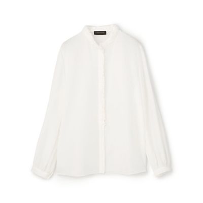 コットンシルクローン ロングスリーブブラウス | maison