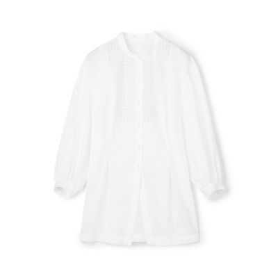＜maison TOMORROWLAND＞シアーサークルエンブロイダリー　コンビブラウス