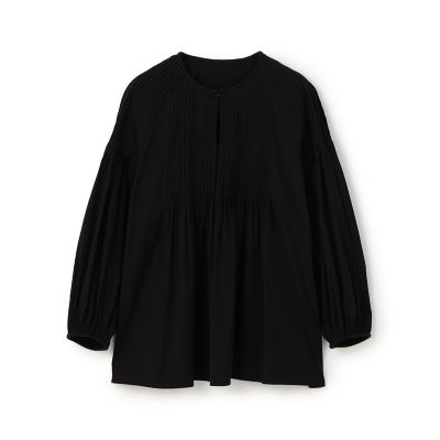 ＜maison TOMORROWLAND＞ハイパワーストレッチブロード　ピンタックブラウス