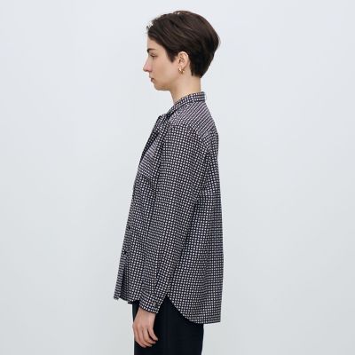 コモンフラワープリント ボウタイブラウス | maison TOMORROWLAND