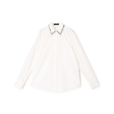 ＜maison TOMORROWLAND＞スーピマブロード　スパンコールカラーシャツ