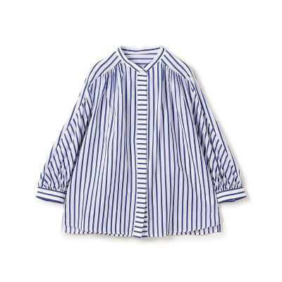 美品 トゥモローランド BACCA 2,6万円 ギャザーブラウス ストライプ トラックストライプ ギャザーブラウス | maison TOMORROWLAND/メゾン