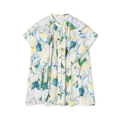 ＜maison TOMORROWLAND＞ウィスパーブルームプリント　フレアスリーブブラウス