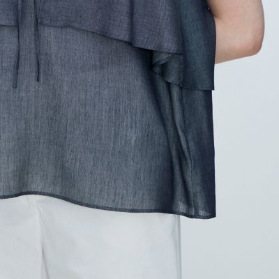 レーヨンキュプラシャンブレー レイヤードブラウス | maison