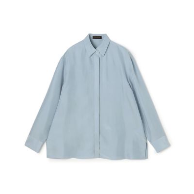 ＜maison TOMORROWLAND＞シルクサンドウォッシュ　レギュラーカラーブラウス
