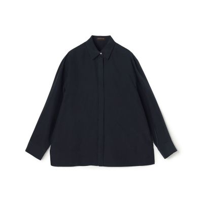 シルクサンドウォッシュ レギュラーカラーブラウス | maison