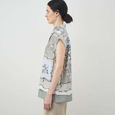 ローマプリント フレンチスリーブブラウス | maison TOMORROWLAND