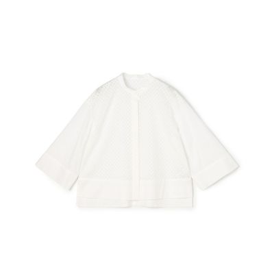 ＜maison TOMORROWLAND＞スクエアエンブロイダリー　コンビネーションブラウス