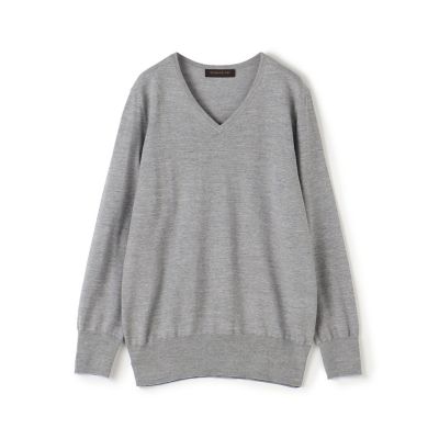 エクストラファインウール　Ｖネックプルオーバー