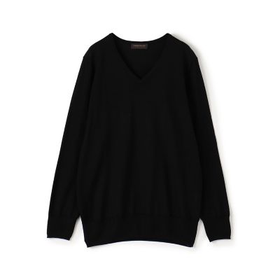 エクストラファインウール Vネックプルオーバー | maison