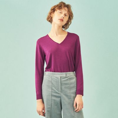 ＜maison TOMORROWLAND＞カシミヤシルク　Ｖネックプルオーバー