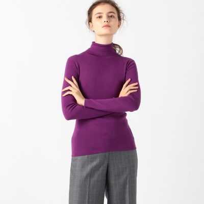 カシミヤシルク　タートルネックプルオーバー