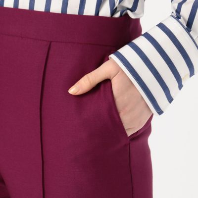 ウールカルゼ　シガレットパンツ