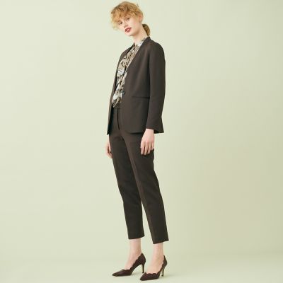 カルゼサーキュラー シガレットパンツ　& カルゼサーキュラー ノーカラージャケッ カルゼサーキュラー シガレットパンツ | maison TOMORROWLAND/メゾン