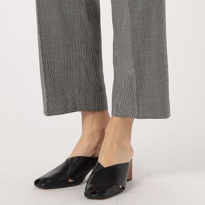 ウールレーヨンハウンドトゥース　シガレットパンツ
