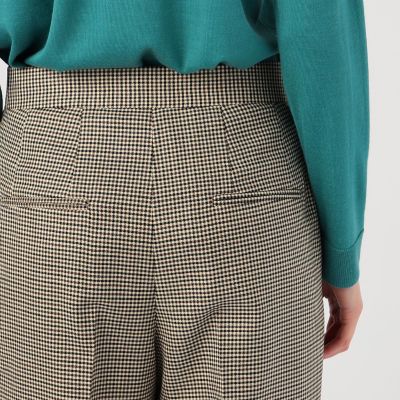ガンクラブチェックストレッチ　ストレートパンツ