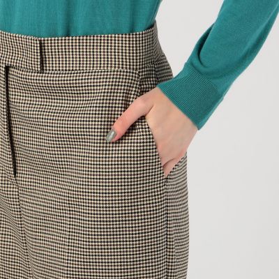 ガンクラブチェックストレッチ　ストレートパンツ