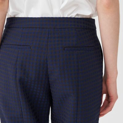 ドットストレッチジャカード　サイドスリットスリムパンツ