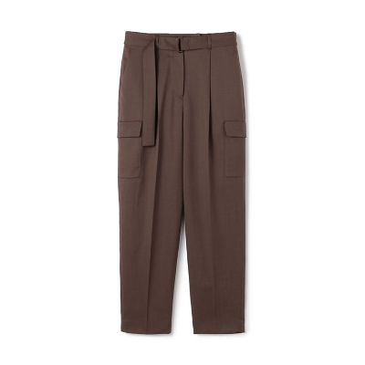 ファインウーステッドウール テーパードカーゴパンツ | maison