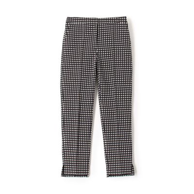 ＜maison TOMORROWLAND＞ドットストレッチジャカード　サイドスリットスリムパンツ