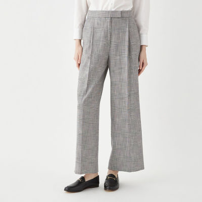 machatt チェックワイドパンツ MACHATT マチャット ギンガムチェック