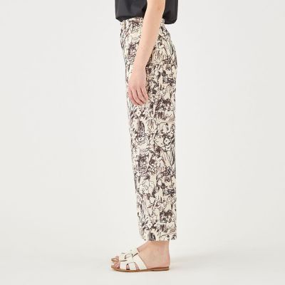 【Marant Etoile】 Zaheraプリントストレートパンツ ターロウリーフプリント ストレートパンツ | maison