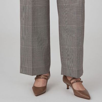 ピンキーグレンチェック　ストレートパンツ