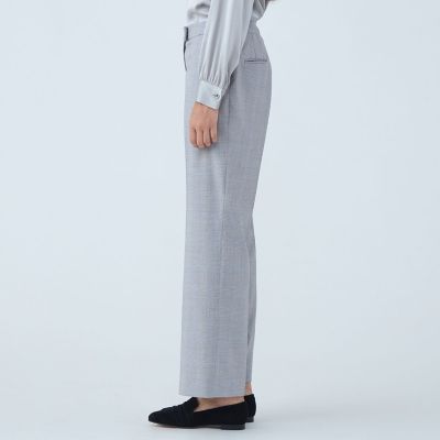 メランジグレンチェック　ストレートパンツ