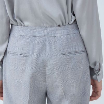 メランジグレンチェック　ストレートパンツ
