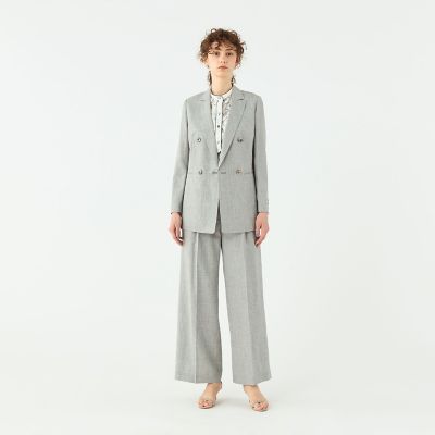 サマーグレンチェック タックワイドパンツ | maison