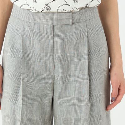 サマーグレンチェック タックワイドパンツ | maison