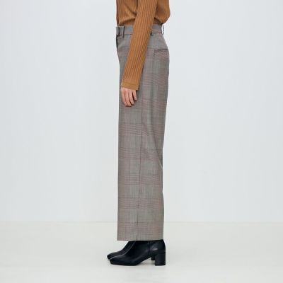 訳あり COMME des GARCONS チェック ウール ストレートパンツ COMME des GARCONS / コムデギャルソン | ウール チェック ワイド