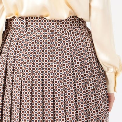 コモンフラワープリント プリーツミディスカート | maison