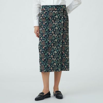 ナイトガーデンジャカード パイピングストレートスカート | maison