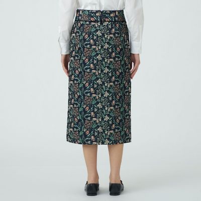 ナイトガーデンジャカード パイピングストレートスカート | maison