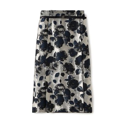 ＜maison TOMORROWLAND＞フラワージャカード　サイドベントＩラインスカート